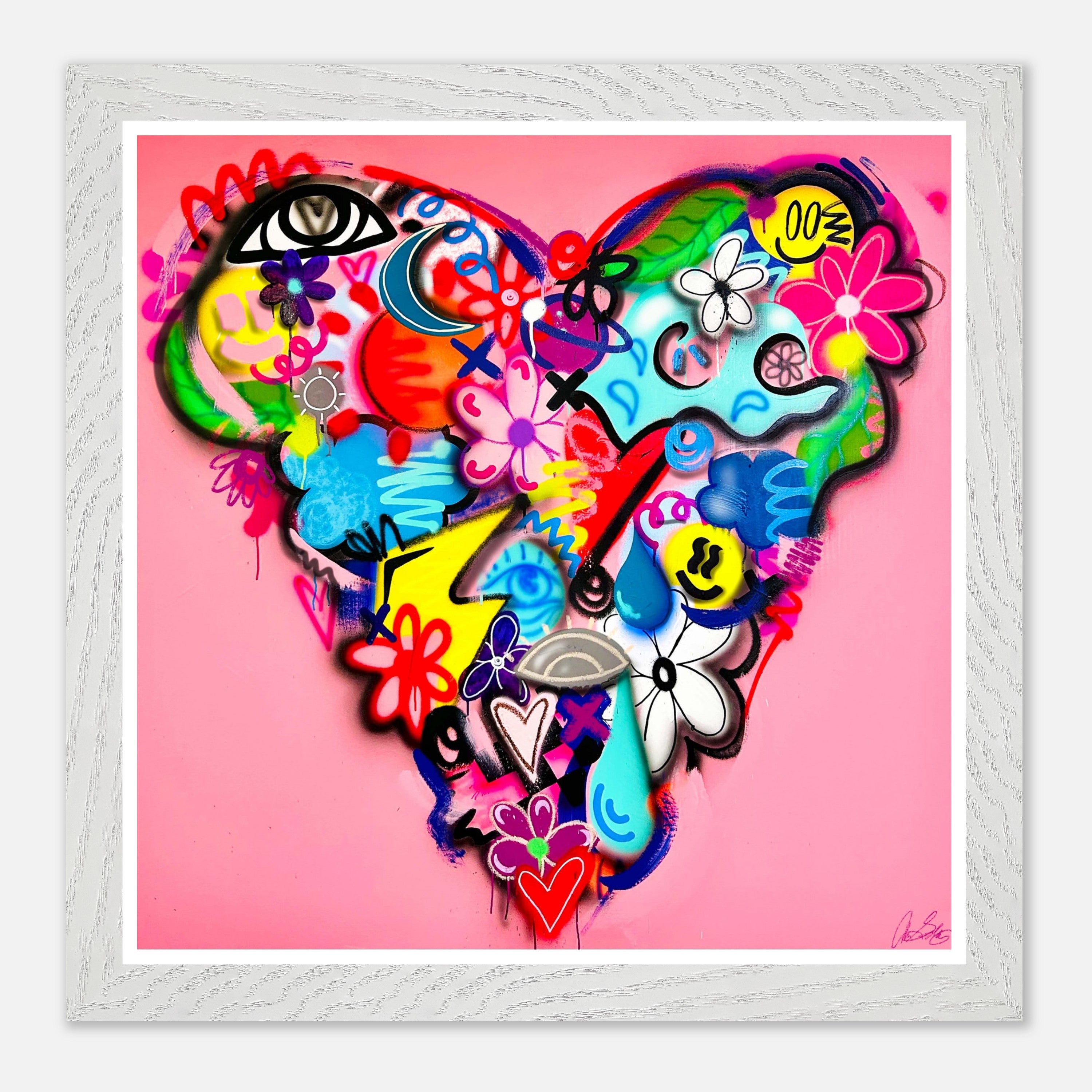 Graffiti Doodle Heart Print