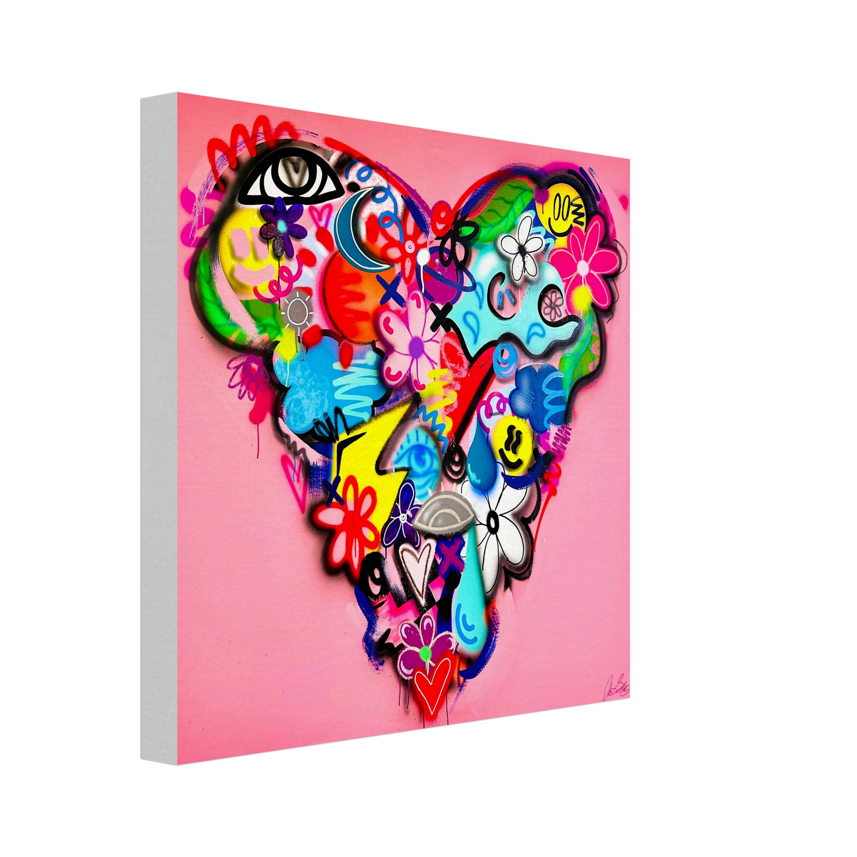 Graffiti Doodle Heart Print